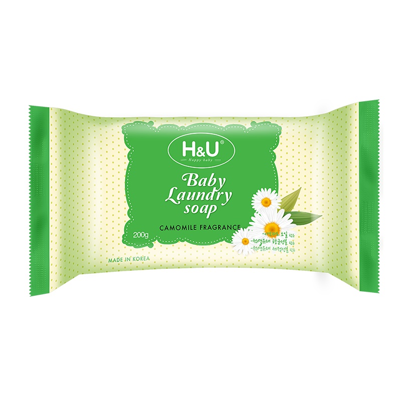 爱趣优H&U 婴儿洋甘菊洗衣皂200克HU深层清洁奶渍内衣皂无刺激不伤手