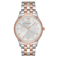 阿玛尼（Emporio Armani)手表 钢制表带男士经典时尚休闲石英腕表 AR11044