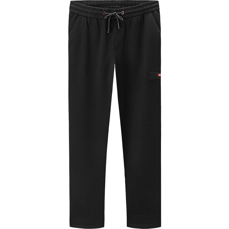 HLA海澜之家松紧腰休闲裤2019秋季运动针织水洗长裤男HKCAD3R208A