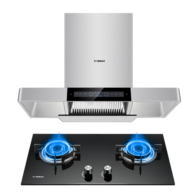 方帅(FOSHUAI)抽油烟机燃气灶厨电套装烟灶套装A18+FS16挥手感应家用欧式抽油烟机大火力燃气灶烟灶套餐 天然气