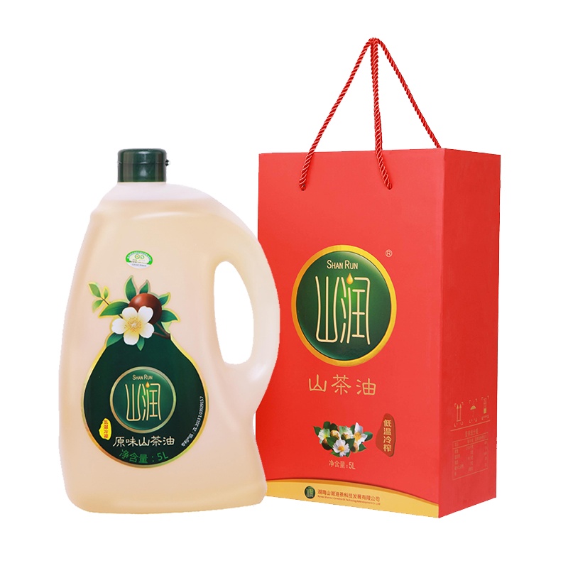 山润原味山茶油头道茶油有机低温压榨野山茶油食用油5L