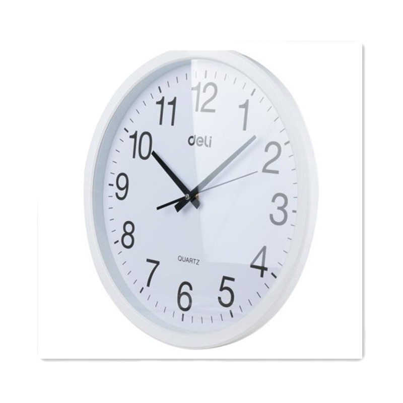 得力(deli)9006 37cm 客厅挂式静音钟表 简约时尚挂钟 混色