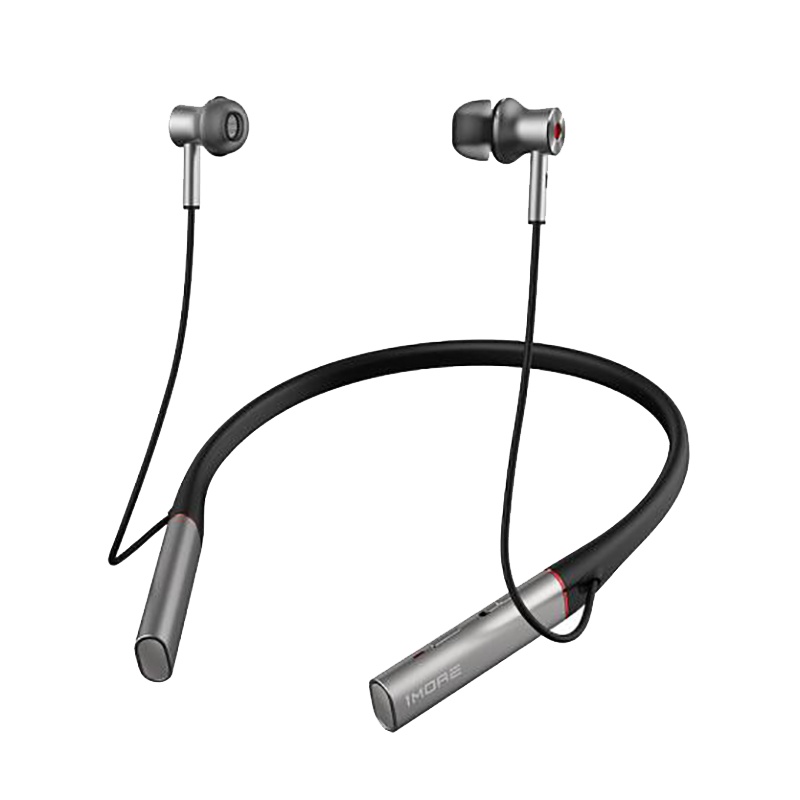 万魔(1MORE)E1004BA 高清降噪圈铁耳机 蓝牙耳机 颈挂入耳式无线耳机 灰银色