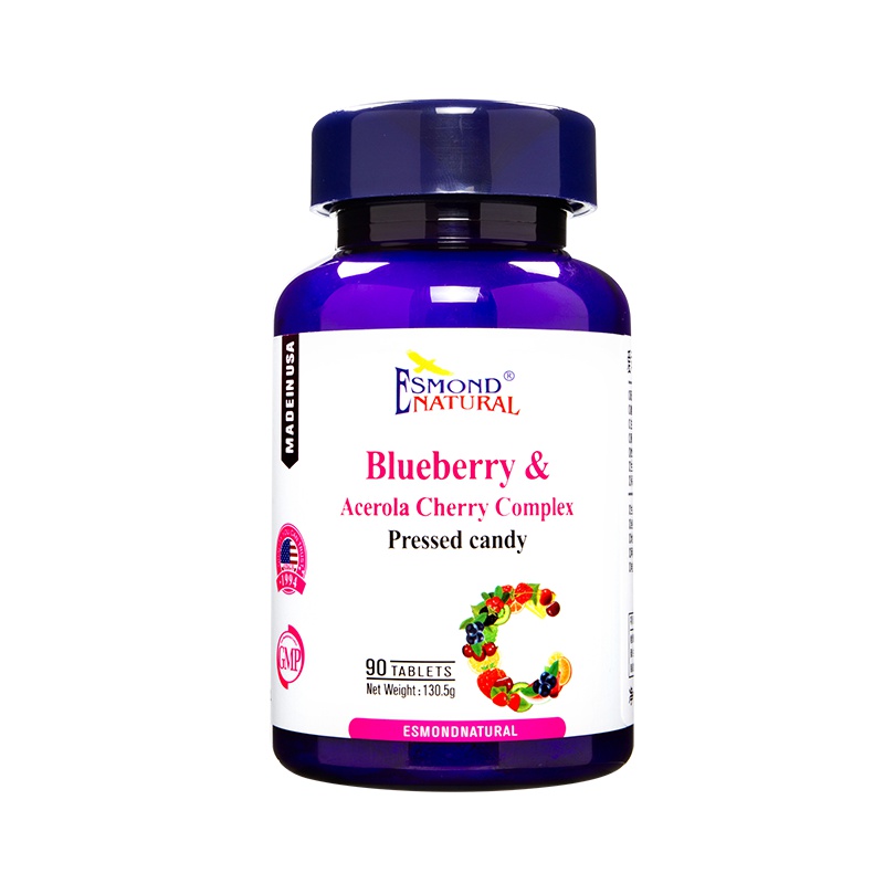 爱司盟(Esmond) 美国原装进口 维生素C水果味咀嚼片90粒/瓶 VC蓝莓针叶樱桃果提取 膳食营养补充130.5g