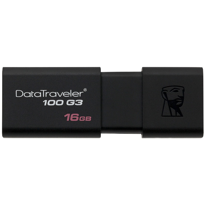 金士顿 16GB USB3.0 U盘 DT100G3 黑色 滑盖设计 时尚便利