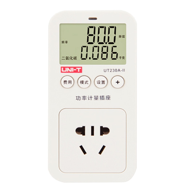优利德计量插座功率计数显电量电力检测仪定时10A/16A电表电度表-测量大功率/UT230E