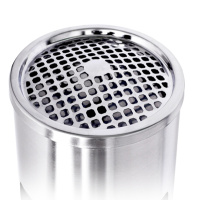 不锈钢垃圾桶商用有盖家用客厅圆形烟灰缸商场宾馆大号灭烟筒 30*61cm