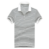 雅鹿男装商务休闲系列男款条纹T恤18ZT12099