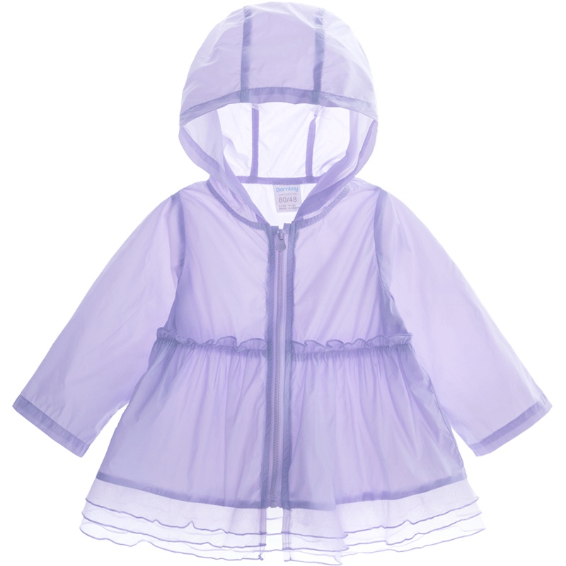 贝贝怡女童防晒衣薄款宝宝外出防紫外线连帽上衣191S2057