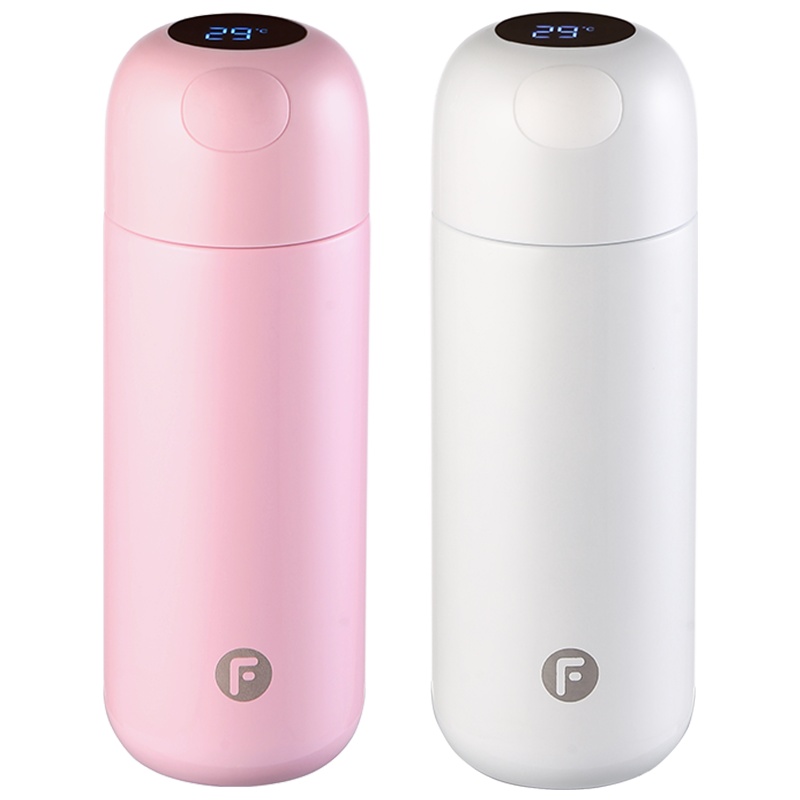 富光智能显温杯316不锈钢男女学生简约便携时尚小清新可爱水杯子