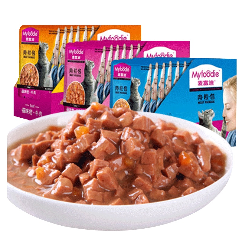 麦富迪猫咪恋金枪鱼85g*12包猫咪零食增肥猫咪恋肉粒包小零食猫罐头猫粮妙鲜猫湿粮12包