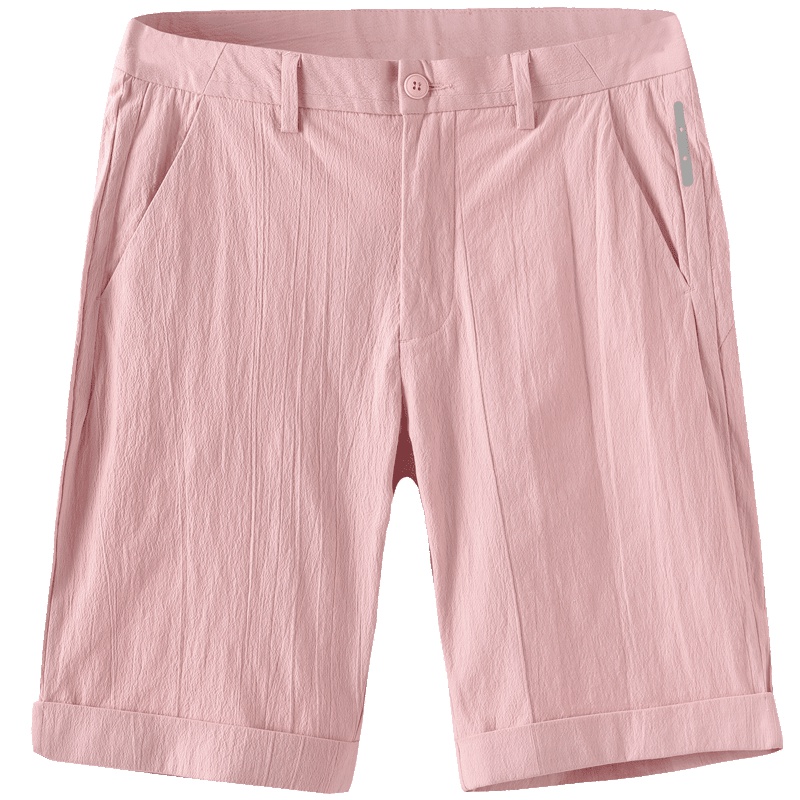 马克华菲夏季短裤新款宽松休闲直筒纯色沙滩五分裤