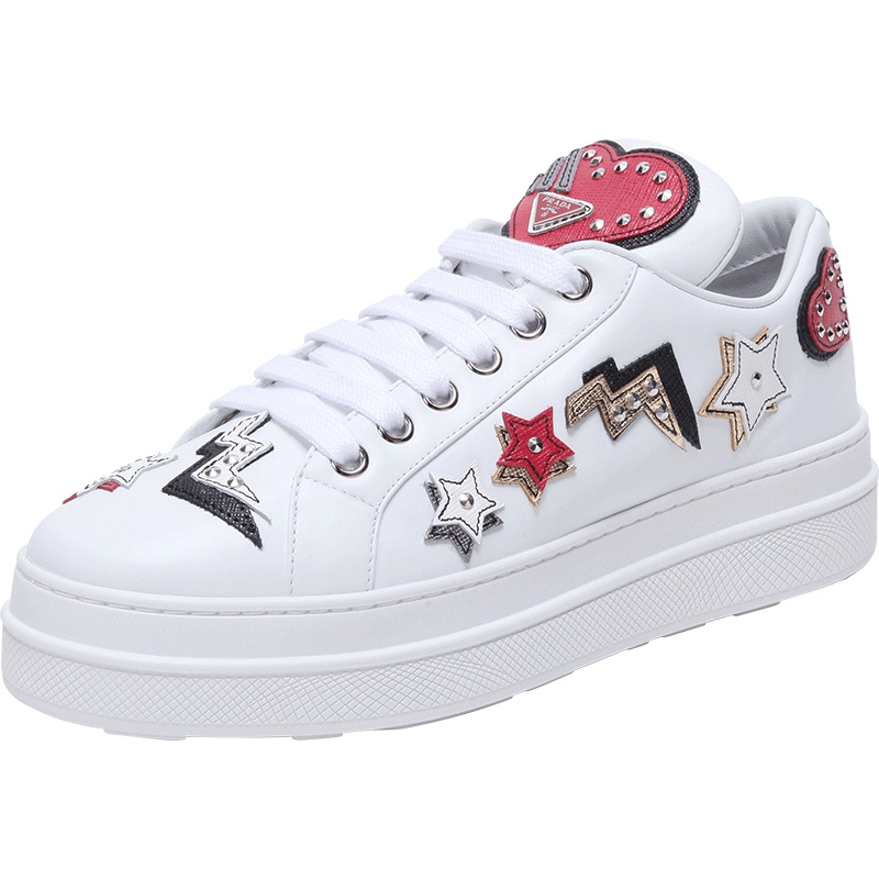 PRADA 普拉达 女士印花图案牛皮运动鞋 1E319L 3I8N F 045