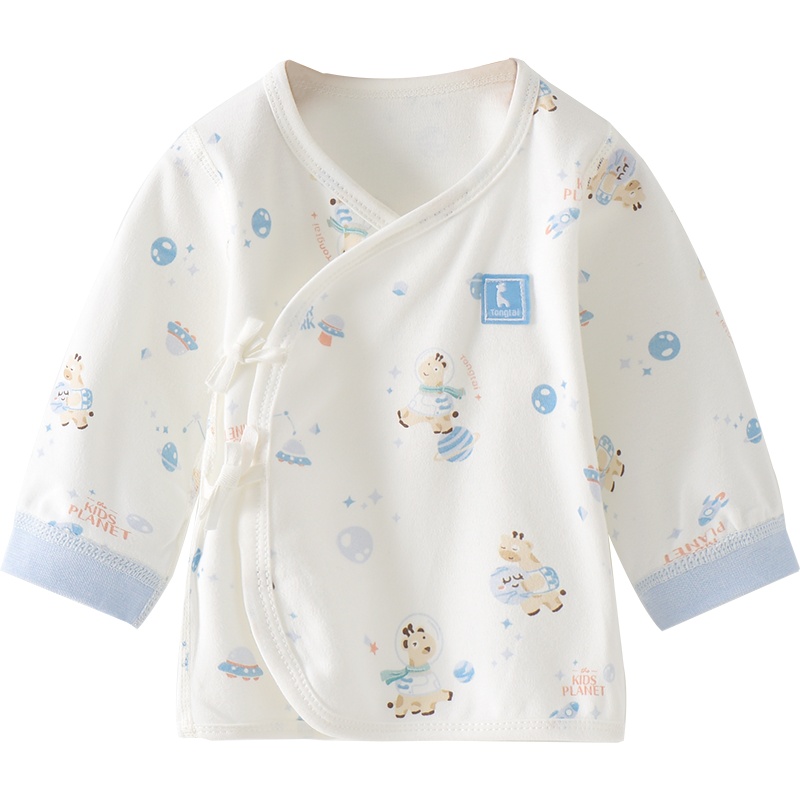 童泰(TONGTAI)2020年新款新生儿四季0-3个月婴幼儿男女宝宝纯棉家居服上装和服上衣