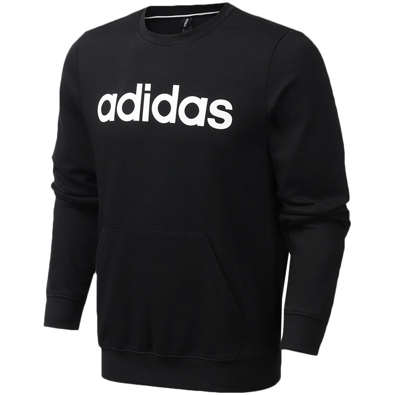 adidas阿迪达斯NEO男装logo款运动服休闲长袖套头衫圆领卫衣EI4708