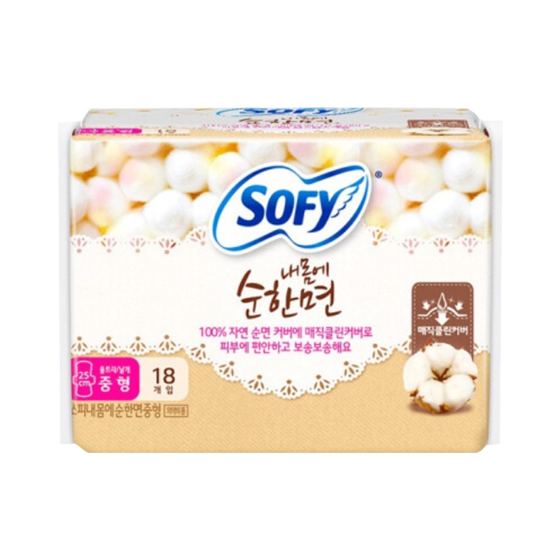 贵艾朗韩国原装进口日用卫生巾组合纯棉超薄敏感肌系列 250mm18片*1包