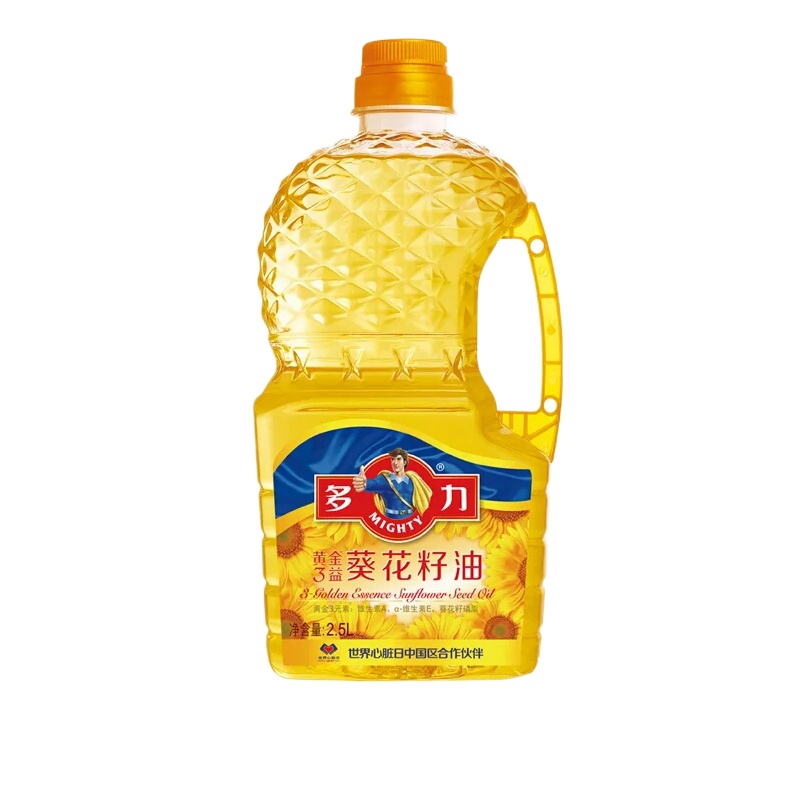 多力葵花油 黄金三益压榨葵花籽油 2.5l 多力食用油   新老包装随机