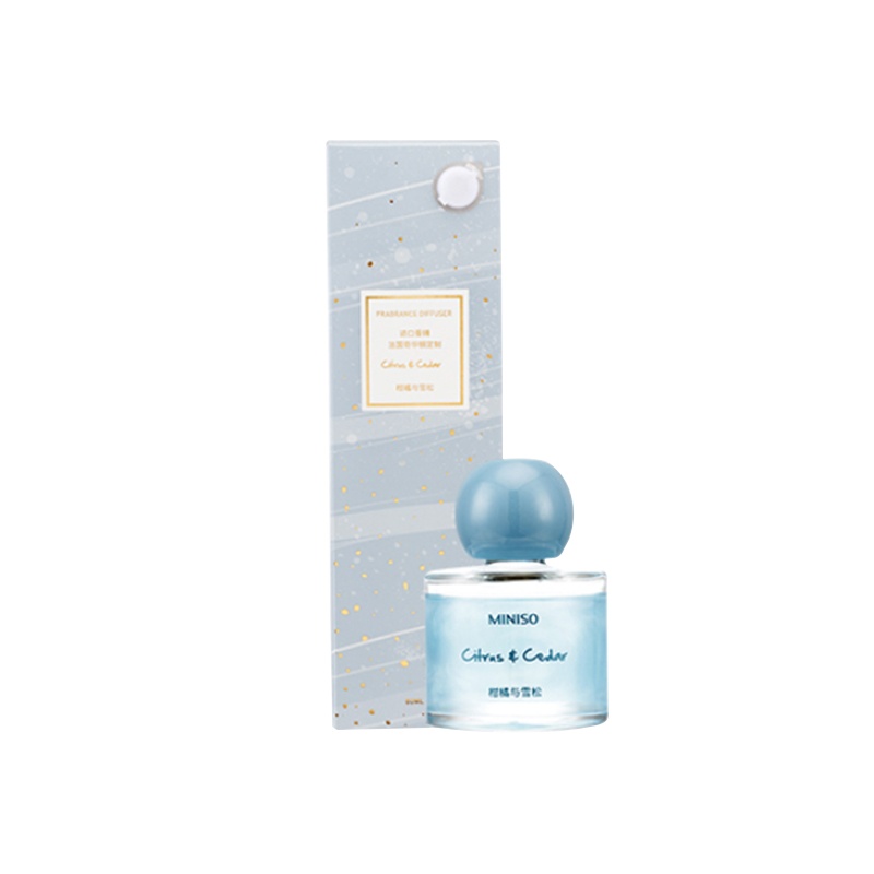 名创优品(miniso) 璀璨无火香薰白茶家用室内卧室房间厕所卫生间[柑橘与雪松,80mL]