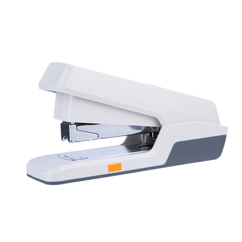得力(deli) 0476 创新型 12#省力订书机 推出式两段结构订书器 白色