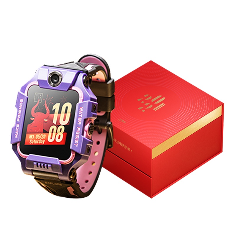 小天才儿童电话手表Z6新年定制款 幻紫 防水定位智能手表 学生儿童4G全网通视频拍照前后双摄手表手机