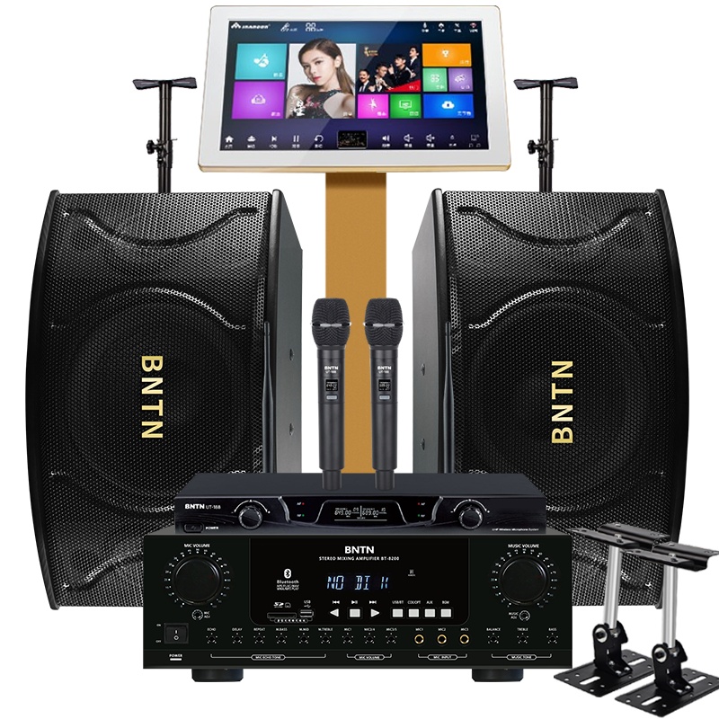 奔腾(BNTN)调整家庭影院KTV音响语音点歌机一体机卡拉OK专业会议音响2T点歌机U段无线话筒8200配BTK12音箱