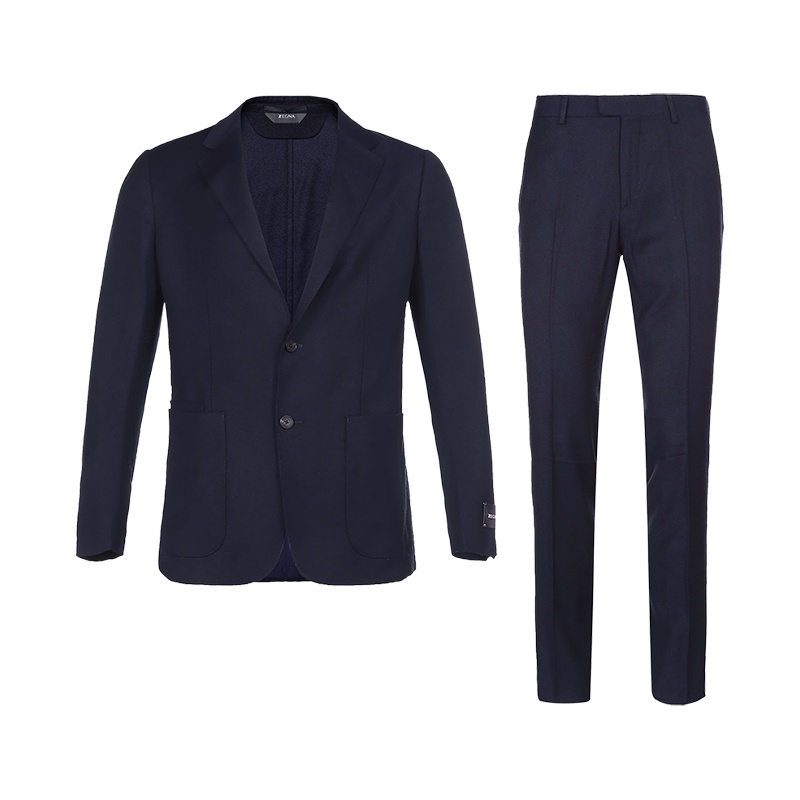 杰尼亚 Z ZEGNA 男士羊毛商务正装西服套装824714 2XPYGX