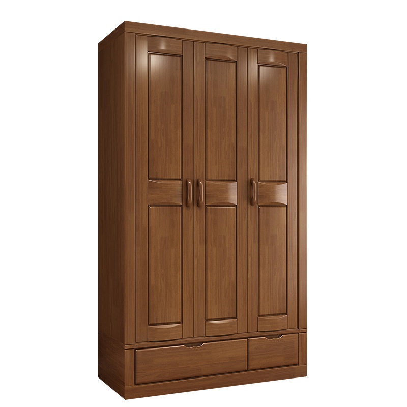 景山百岁 衣柜 实木衣柜 现代中式衣柜 两门三门四门五门六门衣柜 卧室转角衣柜 木质组合衣柜 可加顶对开衣柜 415#