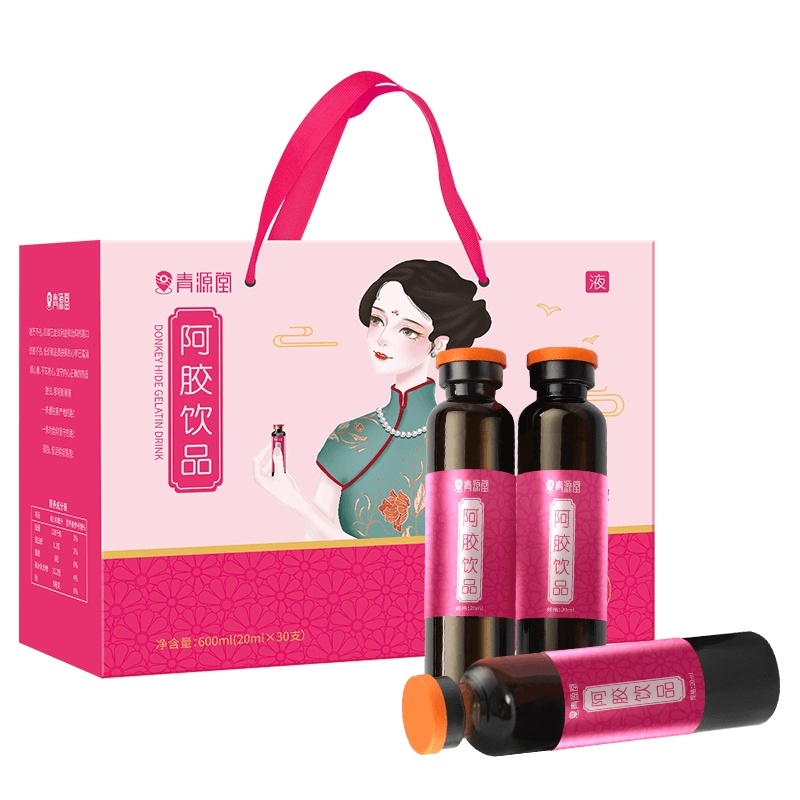 青源堂牌阿胶口服液30瓶阿胶浆红枣枸杞胶原蛋白东阿阿胶