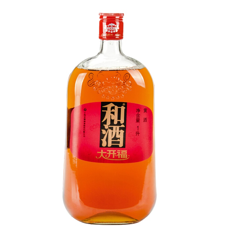 和酒 大开福 三年陈 上海老酒 12.5度 黄酒 1000ml*6瓶 整箱装