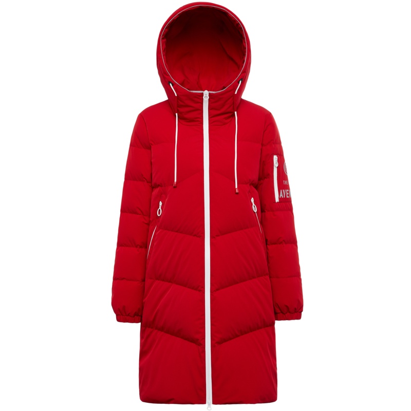 波司登女士连帽中长款漫威系列羽绒服B80142522DDS