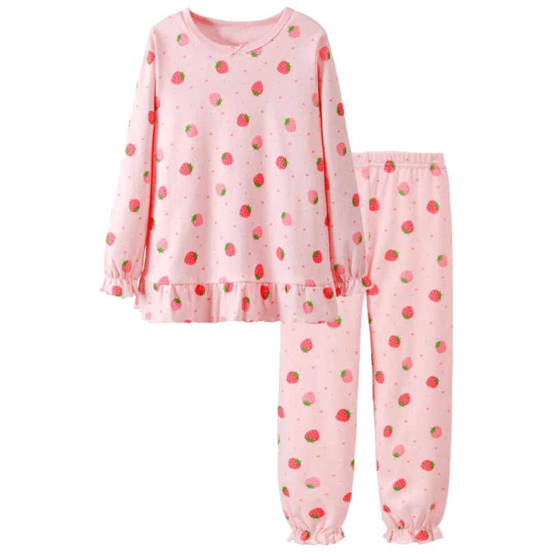 KIDS MAM&DAD儿童睡衣套装秋冬长袖长裤家居服女生可爱睡衣长袖亲子装女孩睡衣