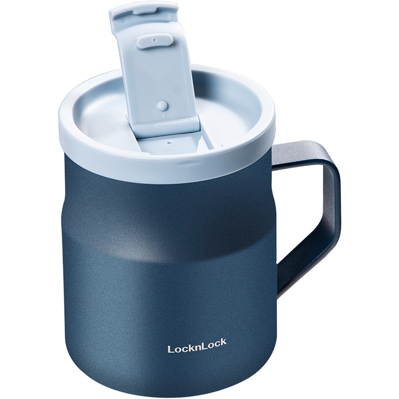 乐扣乐扣ins简约保温杯女304不锈钢咖啡杯带手柄便携水杯男学生杯