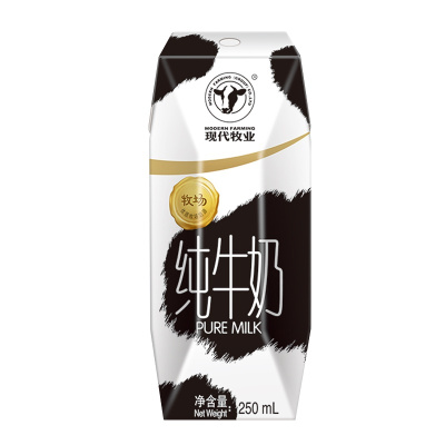 现代牧业 纯牛奶 250ml×12盒 礼盒装