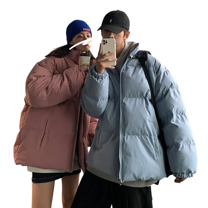 茜靓CHYLLIRN情侣棉服冬季ins港风加厚棉衣立领外套潮流百搭韩版纯色棉袄炸街