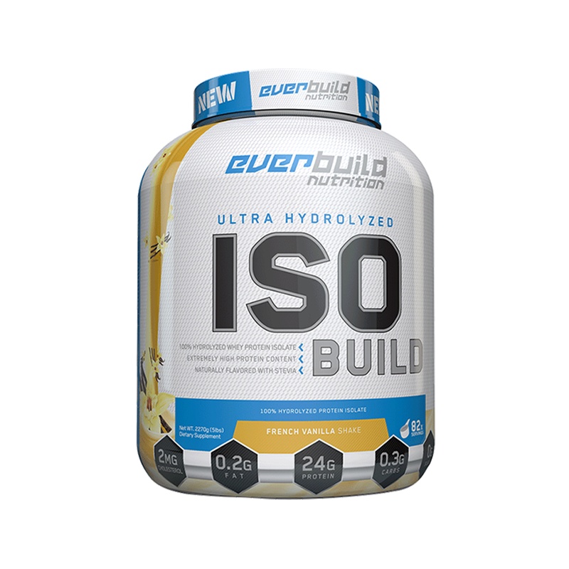 EB健型EVERBUILD水解分离乳清蛋白粉固体饮料香草味2271g/桶5磅