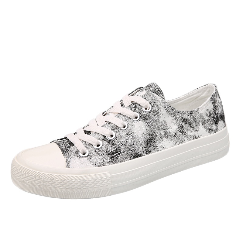 苏宁宜品春季新品情侣款涂鸦平底帆布鞋休闲鞋潮流百搭国潮风ins风