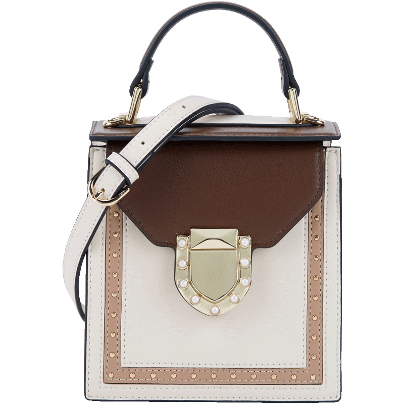 欧米OMI包包女2019夏季新款拼色手提包百搭单肩包ins潮小斜挎女包