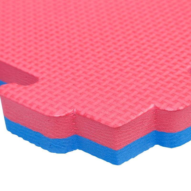 海斯迪克 HK-851 跆拳道地垫 商场eva泡沫拼接地垫 运动训练泡沫垫子 红蓝-T型纹4cm厚 1×1m