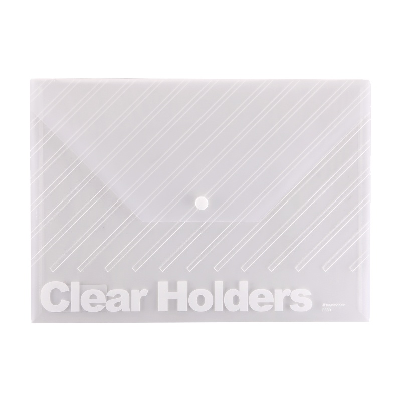 三木(SUNWOOD) P330 A4规格透明暗扣公文袋 1件/10个 透明(单位:件)
