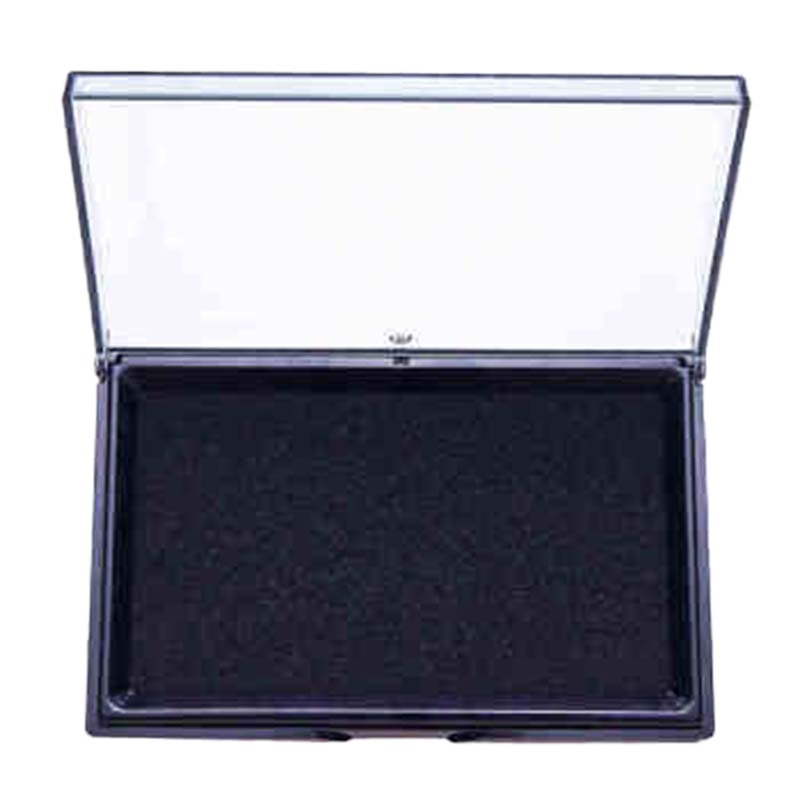 得力(deli) 9864 快干印台 透明外壳方形 137*88mm 黑色