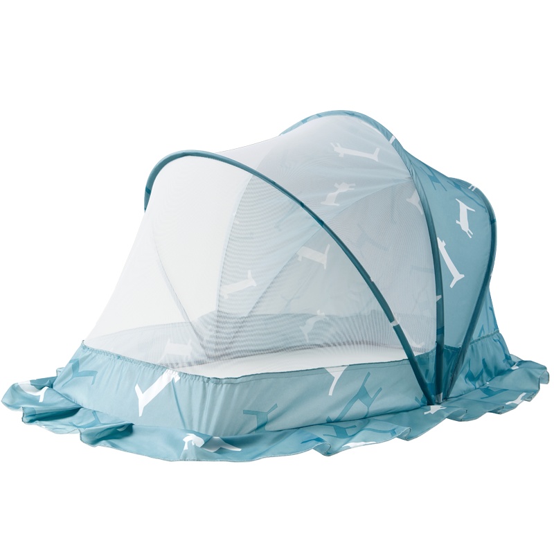 babycare婴儿蚊帐罩宝宝全罩式可折叠通用儿童小床蚊帐防蚊蒙古包 98*55*60cm 珀尔里粉