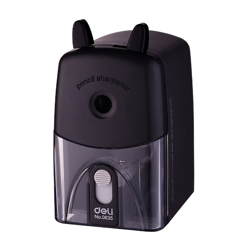 得力削笔刀刨转笔刀 黑色两个装 0635