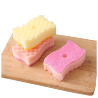 四片彩色加厚百洁布 波浪形彩色海绵擦 刷锅洗碗厨房清洁奇妙洁净抹布洗碗巾百洁布钢丝球墩布 科林清