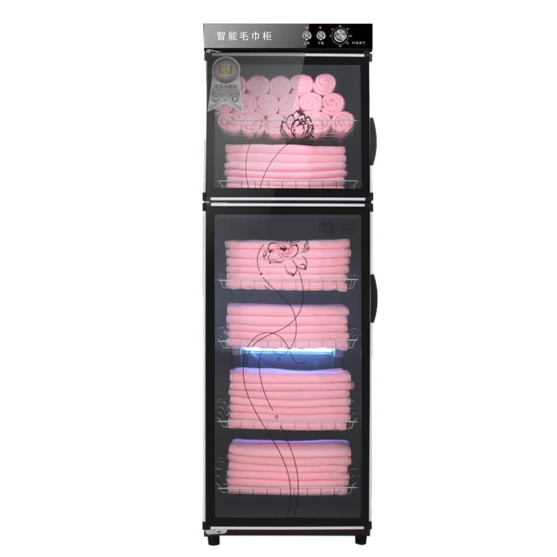 古达美容院理发店小型台式毛巾柜沐足店单门大小柜_豪华升级款268升5层带加热_官方标配