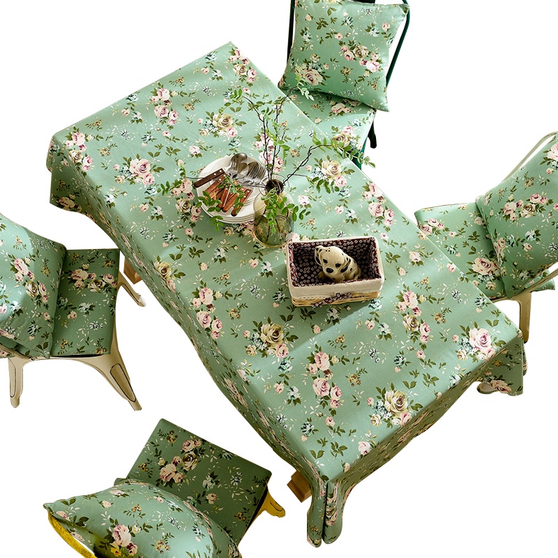 京城派 桌布简约现代棉布艺长方形茶几垫子餐桌布新中式轻奢茶几布田园小清新台布