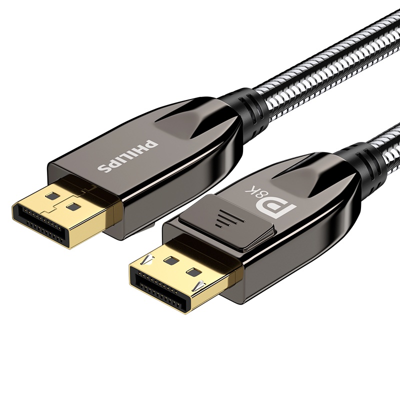 飞利浦dp线4K显示器1.2版1.4高清displayport适用dell电脑144hz