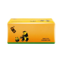 [3包装]绮云竹浆本色抽纸100抽3层加厚卫生纸母婴可用家用面巾纸餐巾纸