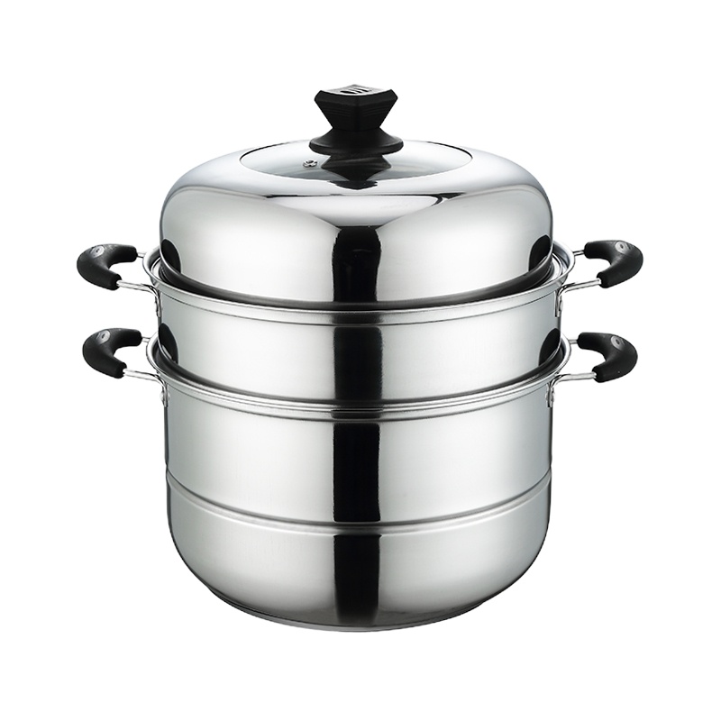 欧铂斯顿家用奥氏体不锈钢蒸煮多用将军单层两层三层汤蒸锅