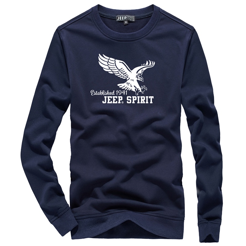 JEEP吉普冬秋季上衣韩版圆领宽松卫衣青年男士春秋季休闲上衣潮流