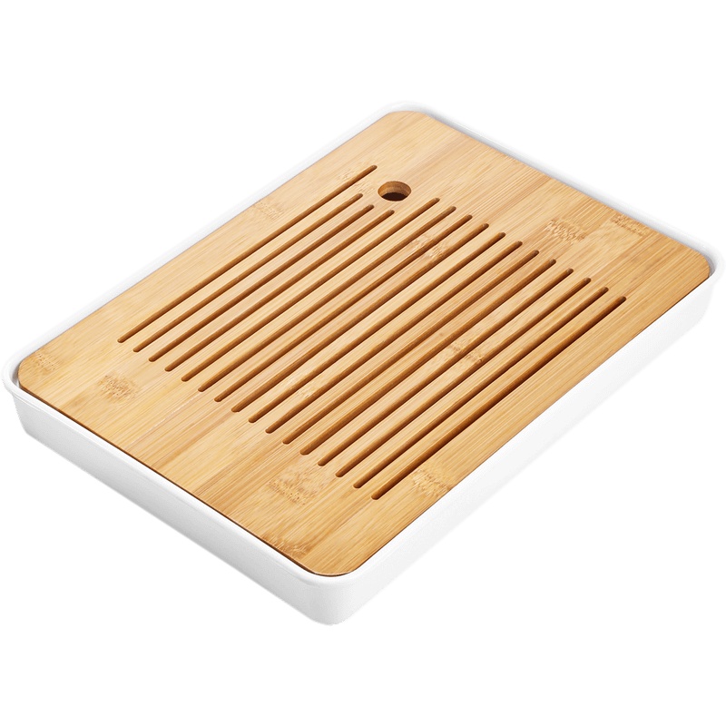 言艺茶盘茶台茶托盘竹制密胺功夫茶盘 悟然长方